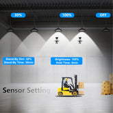 GGJIA LED High Bay Light 240W With PIR Motion Adjustable Seires